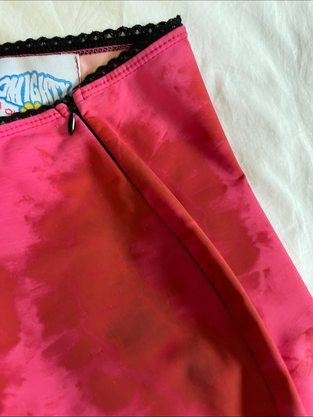 Omighty pink red heart tie dye midi skirt - Picture 4 of 6